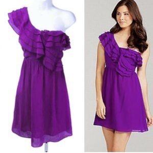 Chelsea & Violet 1 Shoulder Ruffle Cocktail Dress🌺2/$14 or 4/$20